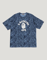 WILD LEOPARD PATTERN COLLEGE RELAXED FIT TEE MENS