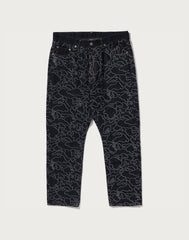 BAPE X OVO NEON 1ST CAMO JACQUARD DENIM PANTS MENS