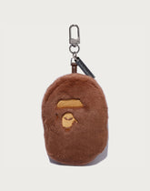 APE HEAD FAUX FUR KEYCHAIN