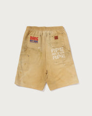 FAKE PRINT RELAXED FIT SWEAT SHORTS MENS