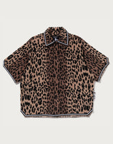BAPE BY KAZUKI KURAISHI LEOPARD JACQUARD SS SHIRT MENS