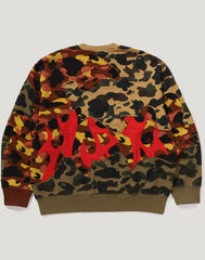 1ST CAMO UPCYCLED RELAXED FIT CREWNECK SWEATSHIRT MENS
