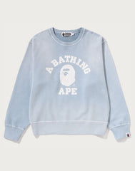 VINTAGE WASHED COLLEGE CREWNECK SWEATSHIRT LADIES