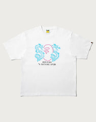 BAPE X 88RISING NEON LOGO RELAXED FIT TEE MENS