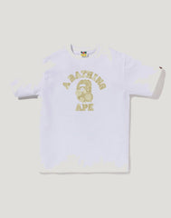 JAPANESE INDIGO ART CAMO COLLEGE TEE MENS