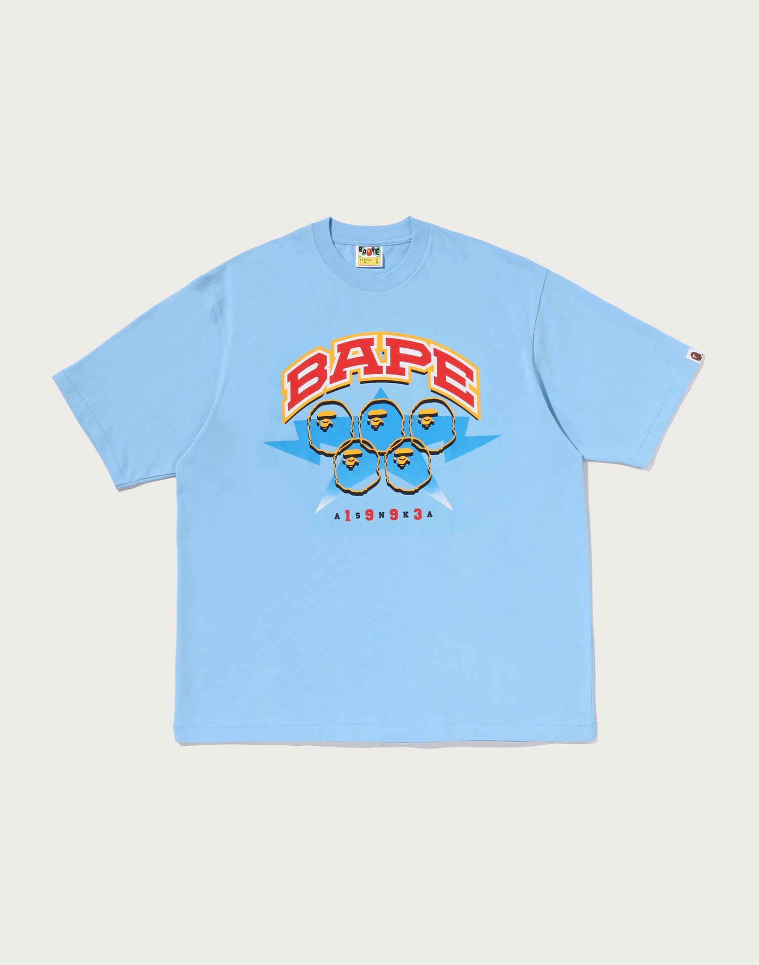 BAPE TWIN STA SPORT COLLEGE RELAXED FIT TEE MENS