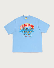 BAPE TWIN STA SPORT COLLEGE RELAXED FIT TEE MENS