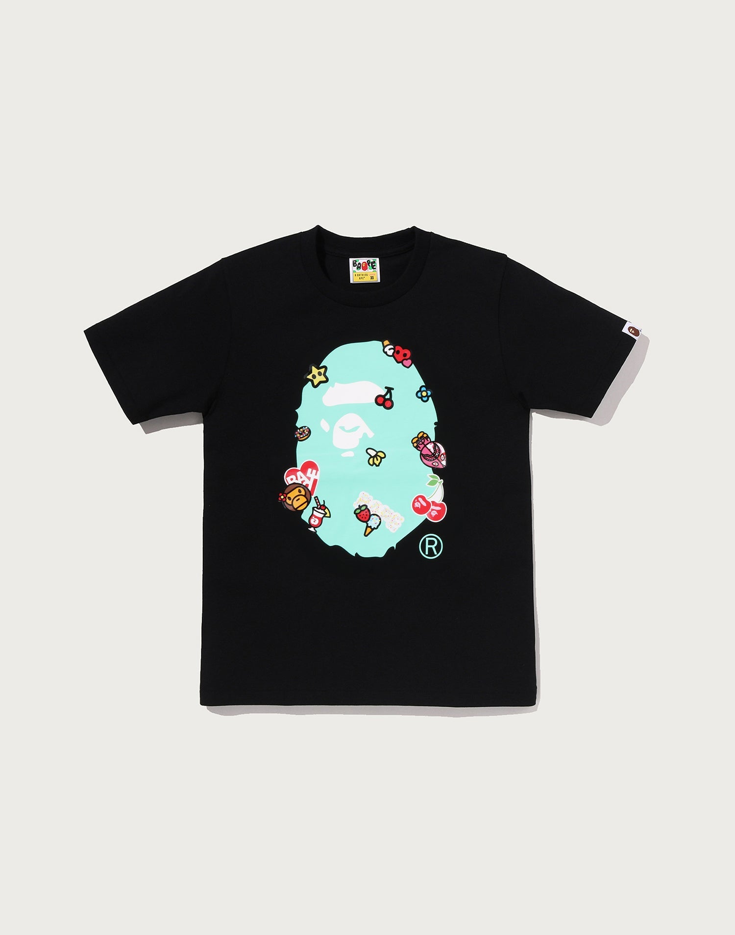 STICKERS ON APE HEAD TEE LADIES