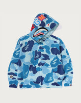 ABC CAMO CROCHET RELAXED FIT SHARK FULL ZIP HOODIE MENS