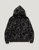 ONE POINT COLOR CAMO CROPPED FULL ZIP HOODIE MENS