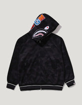 COLOR CAMO SHARK RELAXED FIT HOODIE TRACK JACKET MENS