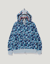 ABC CAMO DOUBLE SHARK FULL ZIP HOODIE MENS