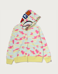 SCREEN CAMO SHARK FULL ZIP HOODIE LADIES