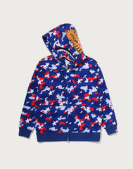 STA STRIKE CAMO SHARK RELAXED FIT FULL ZIP HOODIE MENS