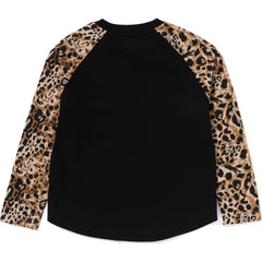 WILD LEOPARD PATTERN BABY MILO RAGLAN LS TEE KIDS