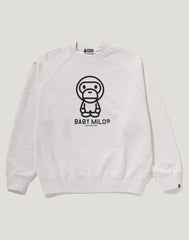 HEAVY WASH BABY MILO RELAXED FIT CREWNECK SWEATSHIRT MENS