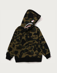 1ST CAMO MILO SHARK ZIP HOODIE KIDS