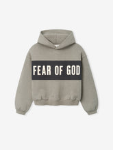 Kids Cropped Relaxed Panelled Hoodie