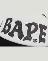 BAPE GLITTER PRINT MESH CAP MENS
