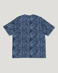 WILD LEOPARD PATTERN COLLEGE RELAXED FIT TEE MENS