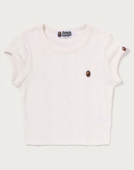 STA PATTERN JACQUARD APE HEAD ONE POINT CROPPED TEE LADIES