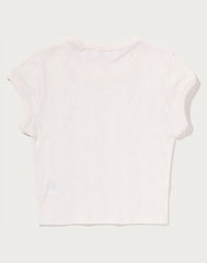 STA PATTERN JACQUARD APE HEAD ONE POINT CROPPED TEE LADIES