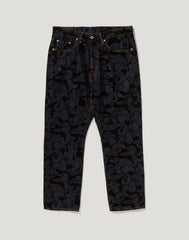CAMO FLOCKED RELAXED FIT 13 OZ DENIM PANTS MENS