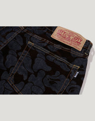 CAMO FLOCKED RELAXED FIT 13 OZ DENIM PANTS MENS