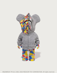 BAPE X MEDICOM TOY 30TH ANNIV. SHARK HOODIE BE@RBRICK 100%&400%