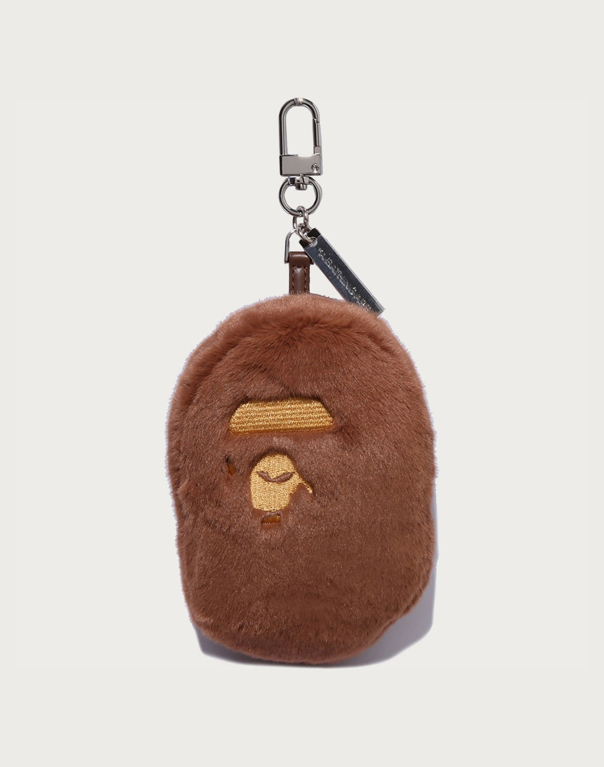APE HEAD FAUX FUR KEYCHAIN