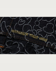 BAPE X OVO NEON 1ST CAMO JACQUARD DENIM JACKET MENS