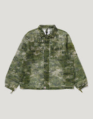 MULTI PIXEL CAMO MASK HOODED SHIRT JACKET MENS