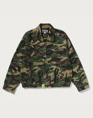 GLITCH WOODLAND CAMO BATHING APE LOGO WORKER JACKET LADIES