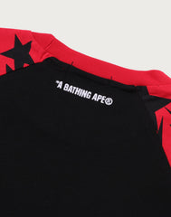 STA PATTERN BAPE STA RAGLAN CROPPED FIT LS TEE MENS