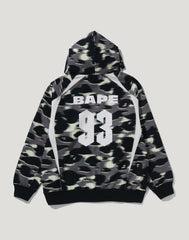 SCREEN CAMO FOOTBALL LOGO RELAXED FIT PULLOVER HOODIE MENS