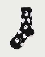 I LOVE BAPE MONOGRAM SOCKS LADIES