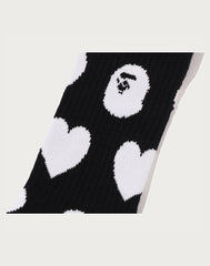 I LOVE BAPE MONOGRAM SOCKS LADIES