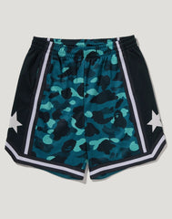 COLOR CAMO MESH RELAXED FIT SHORTS MENS
