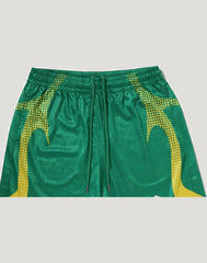 APE FLAME MONOGRAM JACQUARD RELAXED FIT FOOTBALL SHORTS MENS