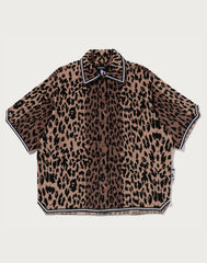 BAPE BY KAZUKI KURAISHI LEOPARD JACQUARD SS SHIRT MENS