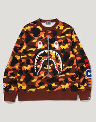 1ST CAMO SHARK CREWNECK SWEATSHIRT MENS