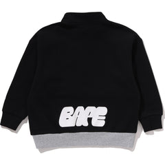 BAPE RELAXED FIT HALF ZIP SWEATSHIRT KIDS