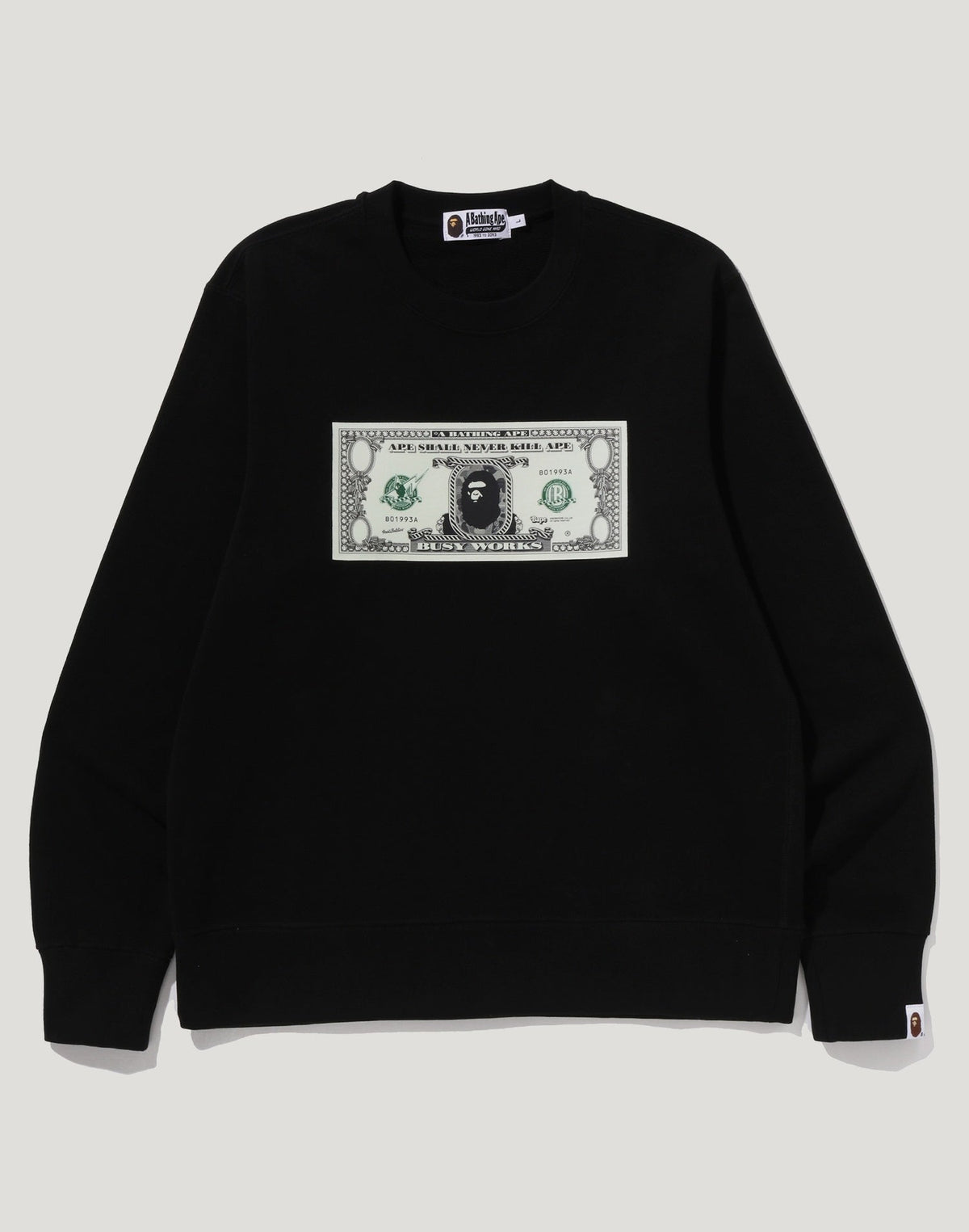 BANKNOTE RELAXED FIT CREWNECK SWEATSHIRT MENS