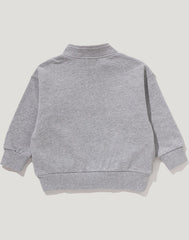 BAPE EMBROIDERY PATCH RELAXED FIT HALF ZIP SWEATSHIRT KIDS