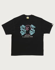 BAPE X 88RISING NEON LOGO RELAXED FIT TEE MENS