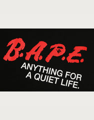 BAPE MOTTO LOGO RELAXED FIT TEE MENS
