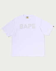 BAPE RHINESTONE LOGO RELAXED FIT TEE MENS