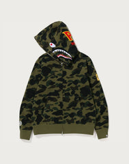 1ST CAMO 2ND SHARK FULL ZIP HOODIE MENS