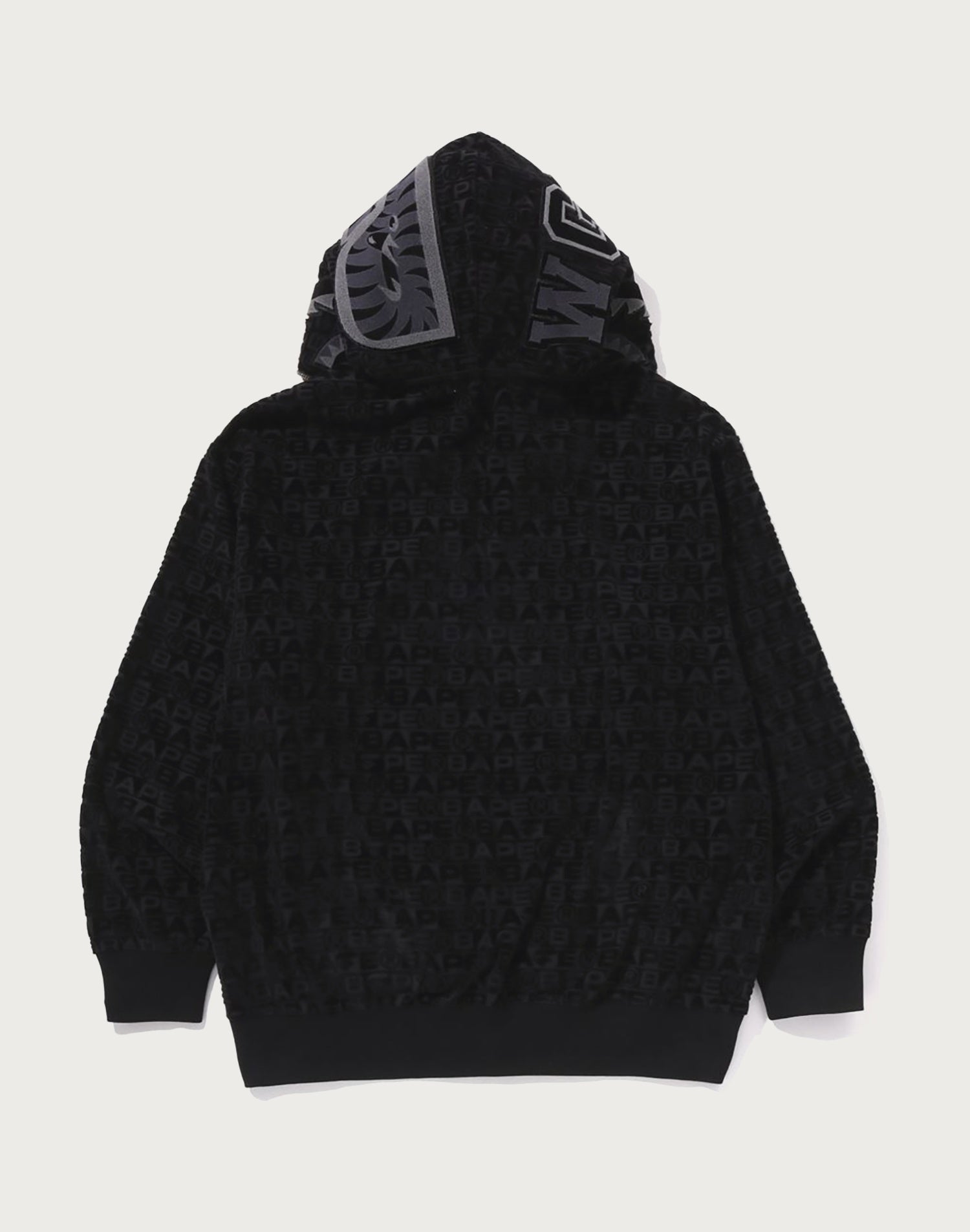 LUX SPORT PATTERN SHARK RELAXED FIT FULL ZIP HOODIE MENS