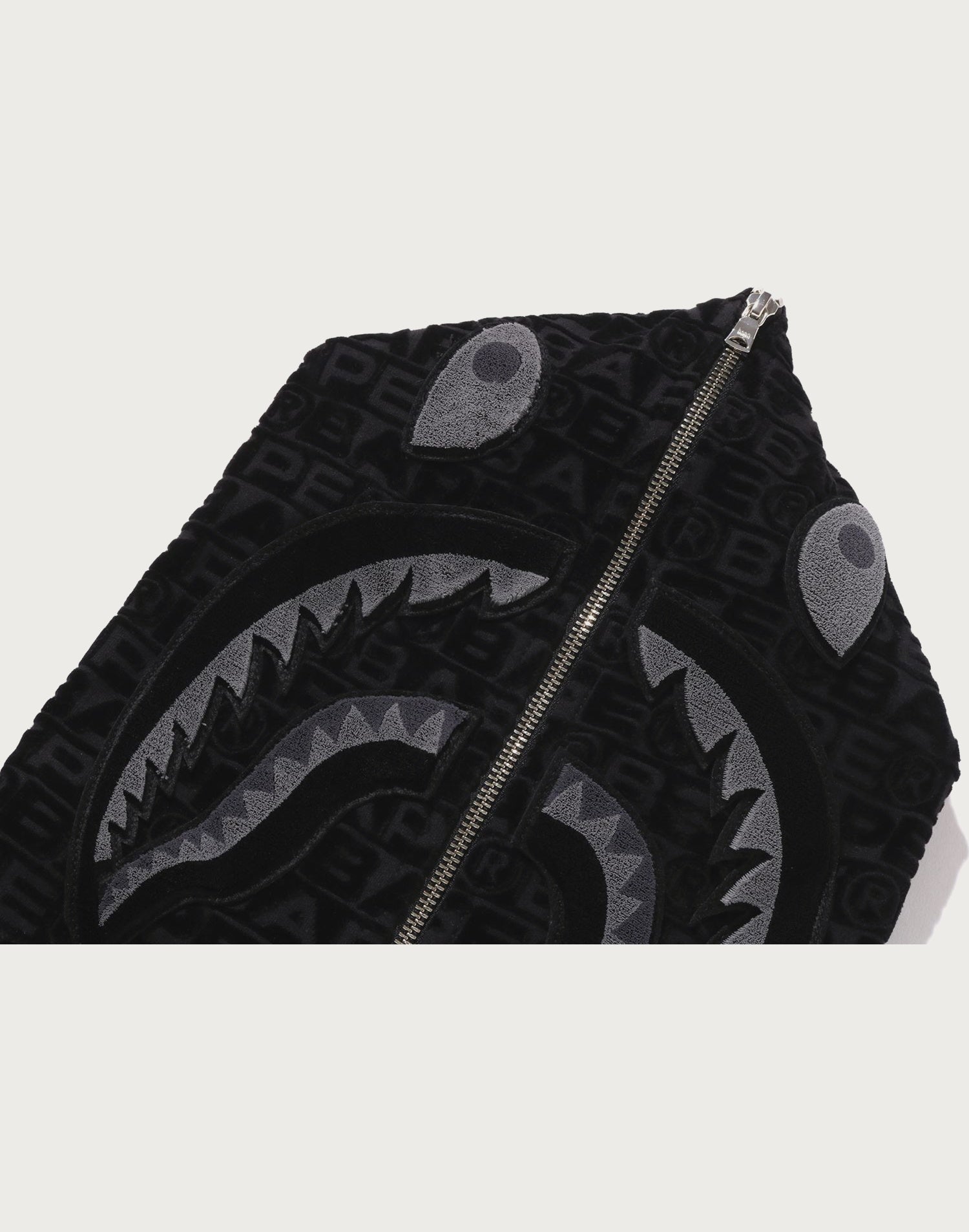 LUX SPORT PATTERN SHARK RELAXED FIT FULL ZIP HOODIE MENS